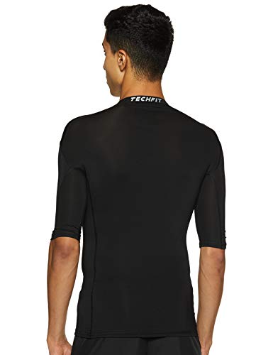 adidas Techfit Base - Camiseta de manga corta para hombre, Negro (Black), M