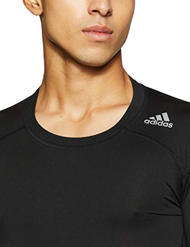 adidas Techfit Base - Camiseta de manga corta para hombre, Negro (Black), M