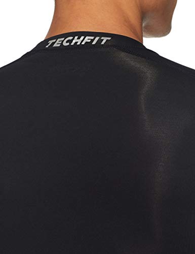 adidas Techfit Base - Camiseta de manga corta para hombre, Negro (Black), M