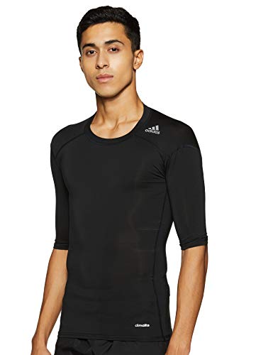 adidas Techfit Base - Camiseta de manga corta para hombre, Negro (Black), M