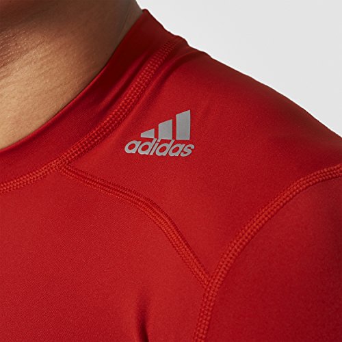 adidas Techfit Base - Camiseta de manga corta para hombre, Rojo (Power Red), L