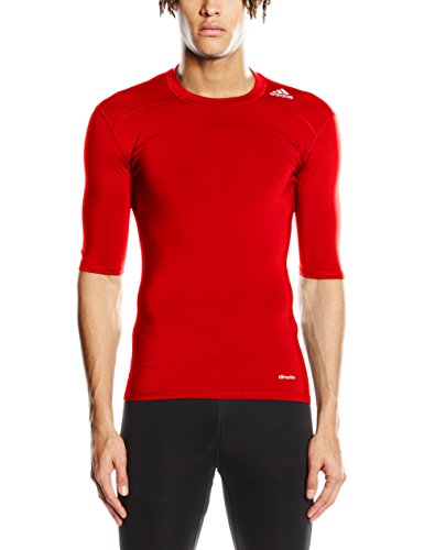 adidas Techfit Base - Camiseta de manga corta para hombre, Rojo (Power Red), L