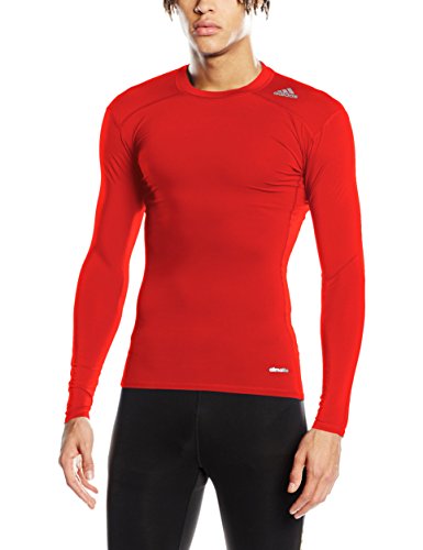 adidas Techfit Base Longsleeve Camiseta Interior, Hombre, Rojo (Rojpot), 2XL