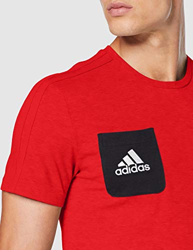 adidas Tiro 17 tee Camiseta, Hombre, Rojo (Escarl/Negro/Blanco), XL