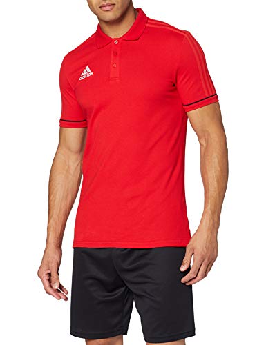 adidas Tiro17 Cotton Polo, Hombre, Rojo (Escarl/Negro/Blanco), M