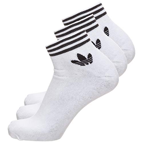 adidas Trefoil Ankle - Calcetines para hombre, color blanco, talla 43-46