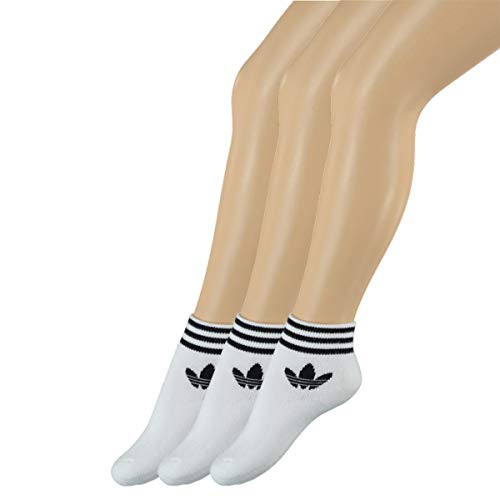 adidas Trefoil Ankle - Calcetines para hombre, color blanco, talla 43-46