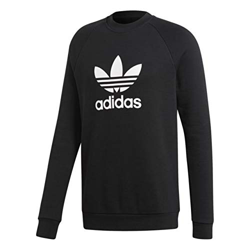 adidas Trefoil Crew Sudadera, Hombre, Negro, L