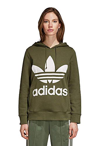 adidas Trefoil Sudadera, Mujer, Verde (Base), 34