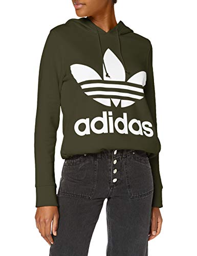 adidas Trefoil Sudadera, Mujer, Verde (Base), 34