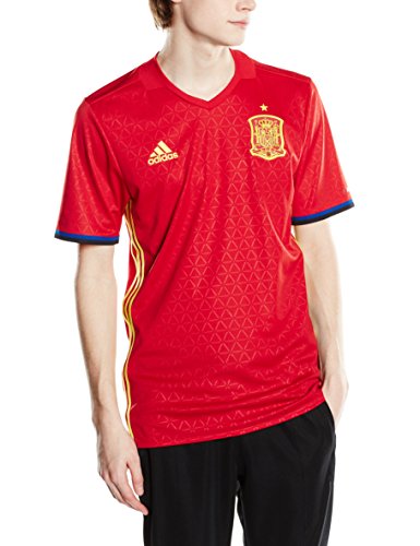 adidas UEFA Euro 2016 Spain Home Authentic Player Camiseta, Hombre, Rojo/Amarillo/Azul, L