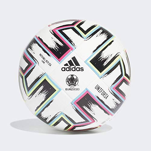 adidas UNIFO LGE Balón de Fútbol, Men's, White/Black/Signal Green/Bright Cyan, 5