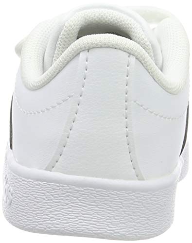 Adidas VL Court 2.0 CMF I, Zapatillas de Gimnasia Unisex niños, Blanco (FTWR White/Core Black/FTWR White FTWR White/Core Black/FTWR White), 25 EU