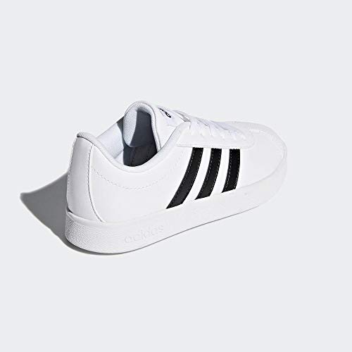 Adidas Vl Court 2.0 K, Zapatillas de deporte Unisex niños, Blanco (Ftwbla/Negbas 000), 38 EU