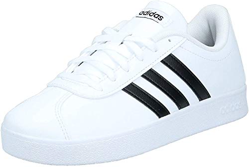 Adidas Vl Court 2.0 K, Zapatillas de deporte Unisex niños, Blanco (Ftwbla/Negbas 000), 38 EU