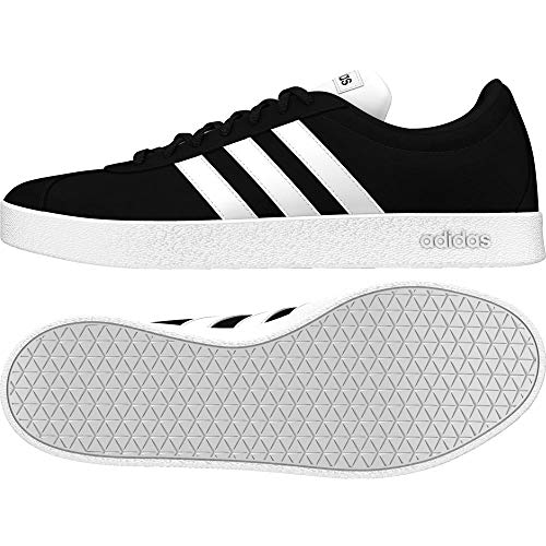 adidas VL Court 2.0, Zapatillas de Skateboard para Hombre, Negro (Core Black/FTWR White/FTWR White Core Black/FTWR White/FTWR White), 44 2/3 EU