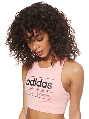 adidas W BB Bra Top Sujetador Deportivo, Mujer, Rosglo/Negro, M