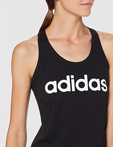 adidas W E Lin Slim TK Camiseta sin Mangas, Mujer, Black/White, S