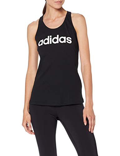 adidas W E Lin Slim TK Camiseta sin Mangas, Mujer, Black/White, S