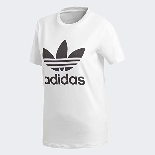 adidas Women's Trefoil Tee, White/Black, XL