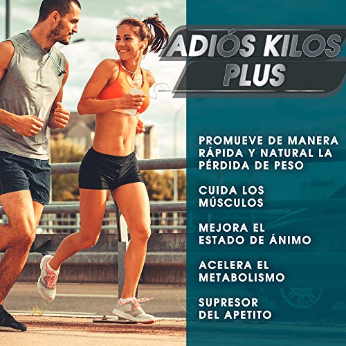 Adiós Kilos Plus | La revolución en pérdida de peso | Potente e innovador adelgazante | Reductor del apetito | Quemagrasas eficaz | Estimulante natural del metabolismo | 100 cápsulas vegetales