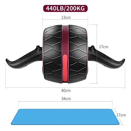 Afloia AB Roller Wheel AB Ruedas de Ejercicio para Abdominales, con Rodilleras Gruesas, Rueda de Fitness para Fortalecer el Vientre para Entrenamientos básicos