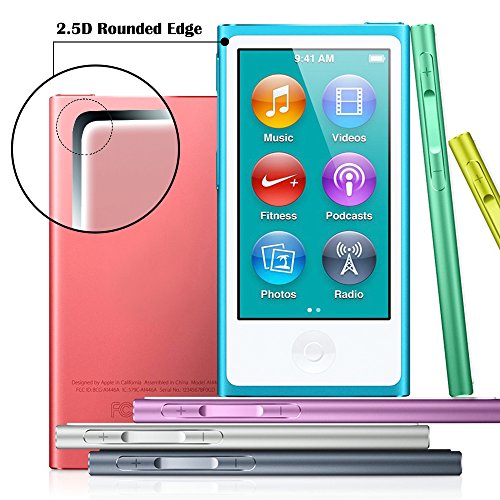 AFUNTA Protectores de Pantalla para iPod Nano 7 8 Generacion, Conjunto de 3 Películas de Protección de Vidrio Templado Cobertura Completa, Anti-rasguños HD Clear Bubble Free para Apple iPod Nano 7 8