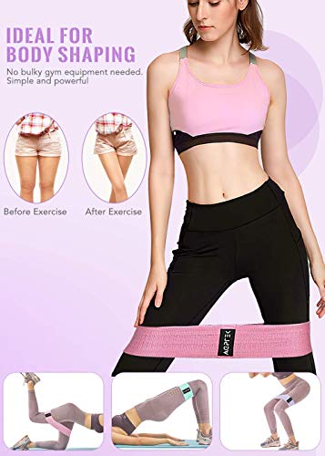 AGPTEK 3 Pcs Bandas Elasticas Musculacion, Bandas de Resistencia Fitness para Ejercicio a Gluteos, Cadera, Piernas, Brazos, Yoga, Pilates, Crossfit