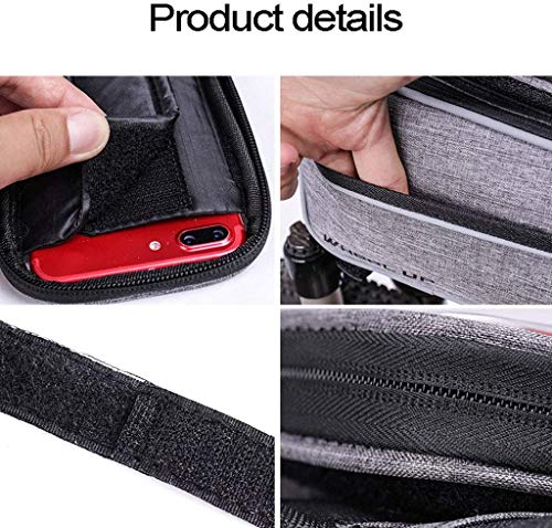 Agradecido por todo Rack para Bicicleta Bolsa para Almacenamiento De Bicicleta Rack De Tubo Superior con Visera (con Pantalla Táctil) para Teléfonos Inteligentes De Menos De 6 Pulgadas