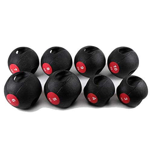 AGYH Pelota Medicinal Balón De Medicina Binaural, Bola De Fitness, Bola De Estiramiento De Gravedad, Equipo De Entrenamiento De Boxeo En Sentadillas para Levantamiento De Pesas, 3 Kg-10 Kg Opcional