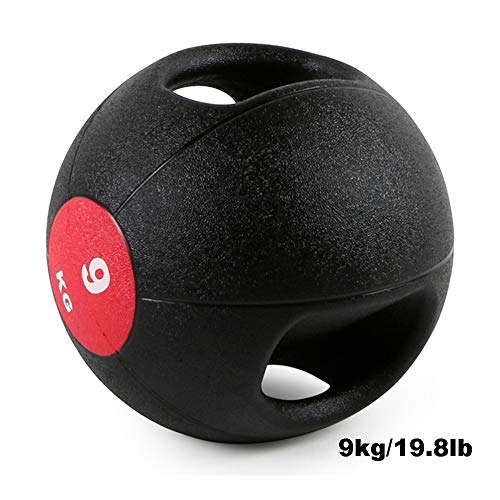 AGYH Pelota Medicinal Balón De Medicina Binaural, Bola De Fitness, Bola De Estiramiento De Gravedad, Equipo De Entrenamiento De Boxeo En Sentadillas para Levantamiento De Pesas, 3 Kg-10 Kg Opcional