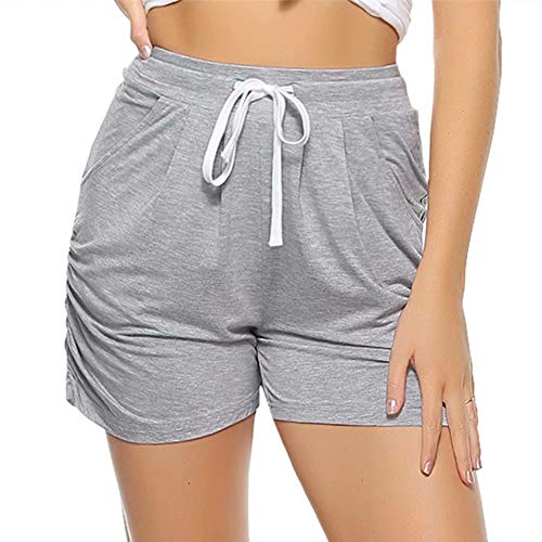 Aiboria Shorts de Verano para Mujer Shorts de Playa de algodón Lounge para Mujer Fitness Pant Short De Deporte