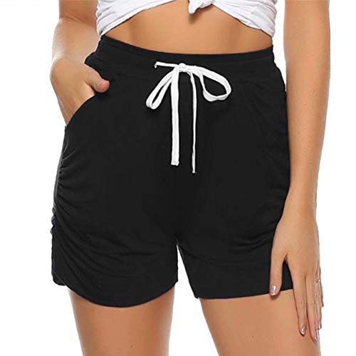 Aiboria Shorts de Verano para Mujer Shorts de Playa de algodón Lounge para Mujer Fitness Pant Short De Deporte