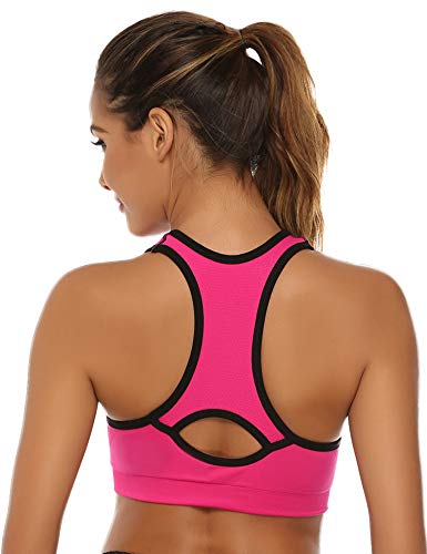 Aibrou Sujetador Deportivo Mujer Push Up (1/2/3pack) con Almohadillas Extraíbles,Bra Deporte sin Costuras para Yoga/Fitness/Run/Ejercicio/USA de Diaria