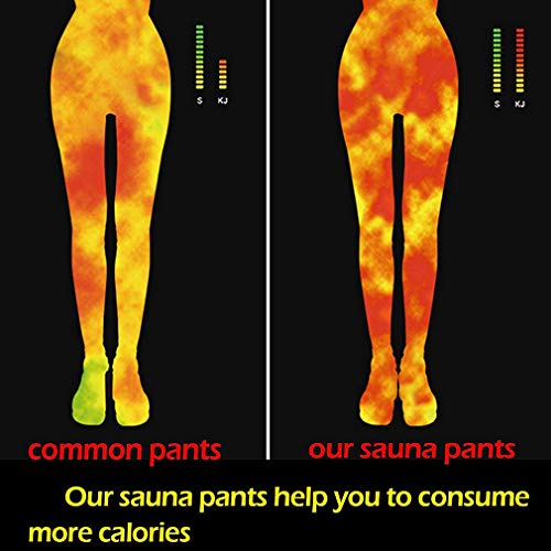 AidShunn Trajes de Sauna Pantalones para Adelgazar Pantalones para Adelgazar para Mujer Calentamiento Termal Neopreno Sudor Leggings para Entrenamiento Deportes Fitness-XL