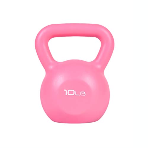 Ailj Kettlebell para Mujeres 15lbs/5lbs/10lbs Rosa Inicio Fitness Pesas Rusas para Equipos De Entrenamiento De Fuerza Y Levantamiento De Pesas (Color : Pink, Size : 10LBS)