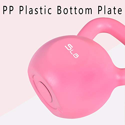 Ailj Kettlebell para Mujeres 15lbs/5lbs/10lbs Rosa Inicio Fitness Pesas Rusas para Equipos De Entrenamiento De Fuerza Y Levantamiento De Pesas (Color : Pink, Size : 10LBS)