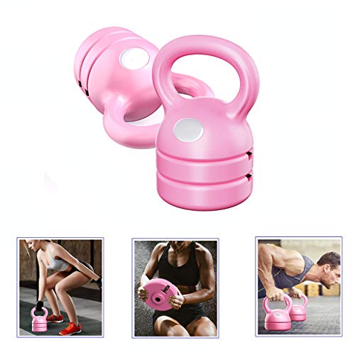 Ailj Pesas Rusas Juego De Pesas Ajustables 5-12 LB Home Fitness Kettlebell Ajustable para Equipos De Entrenamiento De Fuerza Y Levantamiento De Pesas (Color : Pink, Size : 26 * 14.5cm)