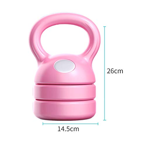 Ailj Pesas Rusas Juego De Pesas Ajustables 5-12 LB Home Fitness Kettlebell Ajustable para Equipos De Entrenamiento De Fuerza Y Levantamiento De Pesas (Color : Pink, Size : 26 * 14.5cm)