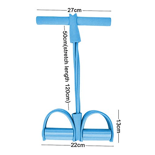 aiMaKE Cuerda de Tensión Multifunción, 4 Tubos, Cuerda para ejercitar piernas, Equipo De Entrenamiento con Látex Natural, para Yoga, Fitness, Pedal, dominadas, Culturismo, para Gimnasio en casa