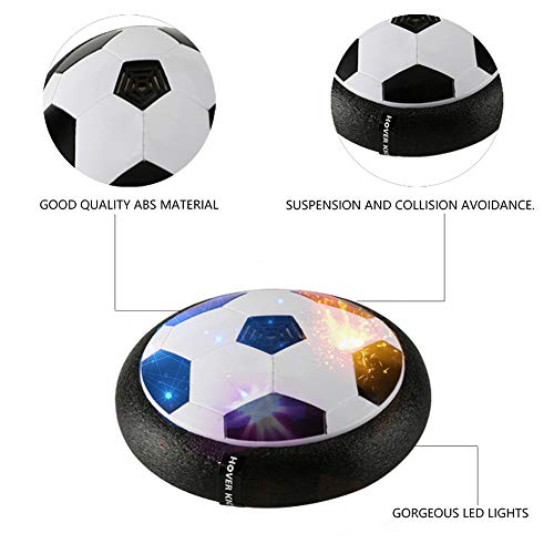 Air Hover pelota juguete Power Soccer con plástico espuma suave parachoques y LED de colores, Leuchten Glide Base de Entrenamiento de Fútbol Indoor & Outdoor con los padres, diversión Juego para niños