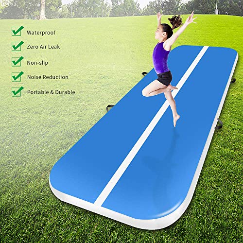 airtrack Gimnasia 10cm/20cm Altura 3M/4M/5M/6M/7M/8M/9M/10M/11M/12M Tumbling Gimnasia colchoneta Inflable Tumbling Mat Estera de Yoga Taekwondo con Bomba eléctrica