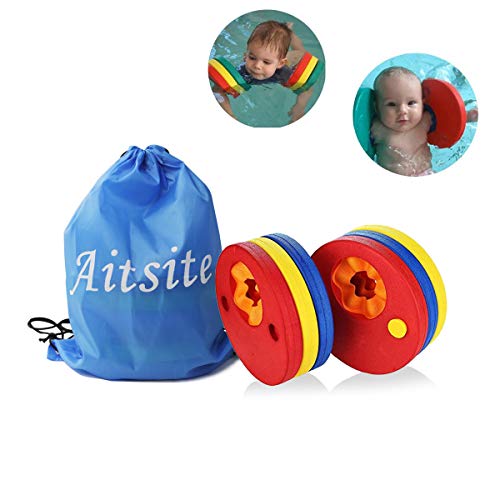 Aitsite Discos Flotantes, Manguitos de Natación para Niños, Hechos de Espuma,, 6 Piezas