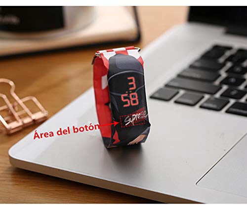 AIUIN 1X Reloj Inteligente de Chico Parkour Boy Impermeable LED de Reloj de Papel Regalo de Estudiante Relojes de Pulsera