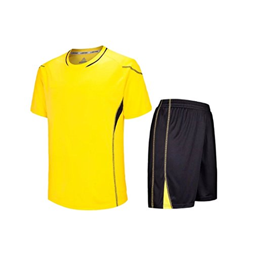Aiweijia Short Sleeve Sport Shirt Hombres Quick Dry Boys Running Camisetas Gym Clothing Mens Soccer Jerse Set