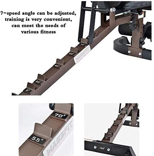 Ajustable Bench 90 ° Peso plana, gimnasio comercial for musculación - inclinado, declinado, Bancos de entrenamiento for el levantamiento de planos, moscas, Prensa de pecho, Dips - Equipos utilitarios