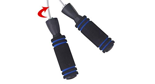 Ajustable Saltar Alcance Universal De Doble Color De La Esponja Saltar La Cuerda Es Adecuado Para La Aptitud De Usos Múltiples Para Todas Las Edades Y Niveles De Habilidad, De Ejercicio Aeróbico,Azul