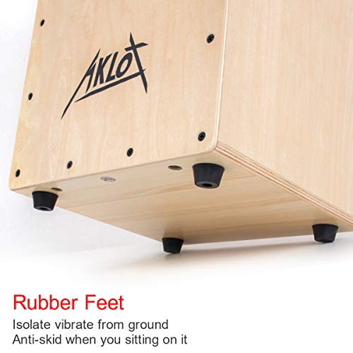 Aklot Tambor Cajón Conjunto de caja compacta de mermelada acústica Cajones de percusión con funda Para niños y adultos principiantes 25 * 25 * 36 cm