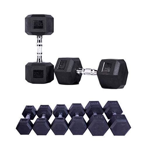 AKT Mancuernas Hexagonales de Goma 1 PC - 2.5kg a 15kg Inicio Gimnasio Fitness Ejercicio Entrenamiento Entrenamiento Equipo de Entrenamiento Entrenamiento Brazo Músculo Fitness,2.5kg