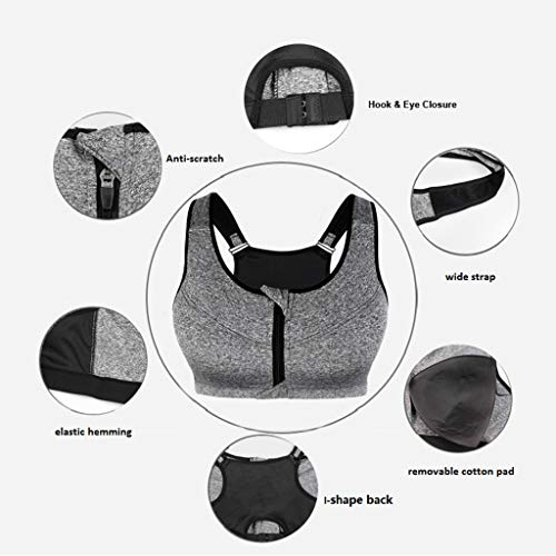 AKVQZAS Sujetador Deportivo Shockproof Cross Straps Running Gym Sport Bras Top Women Widen Hem Push Up Workout Fitness Yoga Crop Tops Brassiere